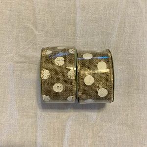 Floral Garden Wire Burlap Ribbon